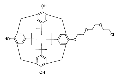 25-(1-chloro-3,6-dioxaoct-8-yl)oxy-26,27,28-trihydroxy-5,11,17,23-tetra-tert-butyl-calix[4]arene Structure