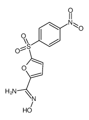 N-Hydroxy-5-((4-nitrophenyl)sulfonyl)-2-furancarboximidamide Structure