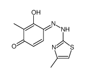 3-hydroxy-2-methyl-4-[(4-methyl-1,3-thiazol-2-yl)hydrazinylidene]cyclohexa-2,5-dien-1-one Structure