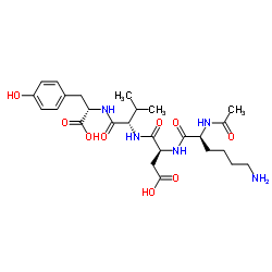 N2-Acetyl-L-lysyl-L-alpha-aspartyl-L-valyl-L-tyrosine Structure