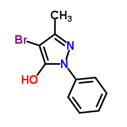 4-Bromo-3-methyl-1-phenyl-1H-pyrazol-5-ol Structure