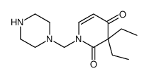 3,3-diethyl-1-(piperazin-1-ylmethyl)pyridine-2,4-dione结构式