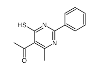 1-(6-methyl-2-phenyl-4-sulfanylidene-1H-pyrimidin-5-yl)ethanone结构式