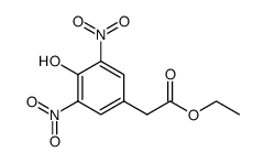 (4-hydroxy-3,5-dinitro-phenyl)-acetic acid ethyl ester Structure