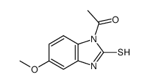 1-acetyl-5-methoxybenzimidazolethiol Structure