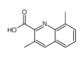 3,8-dimethylquinoline-2-carboxylic acid结构式
