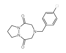 Tetrahydro-3-((4-chlorophenyl)methyl)-1H,7H-pyrazolo(1,2-a)(1,2,5)triazepine-1,5(2H)-dione Structure