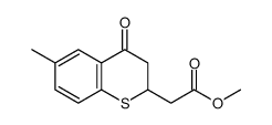 methyl 2-(6-methyl-4-oxo-2,3-dihydrothiochromen-2-yl)acetate Structure