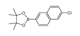 2-(6-chloro-2-naphthyl)-4,4,5,5-tetramethyl-1,3,2-dioxaborolane结构式