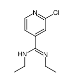 2-chloro-N,N'-diethylisonicotinimidamide Structure