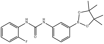 3-(2-氟苯基脲基)苯硼酸频哪醇酯结构式