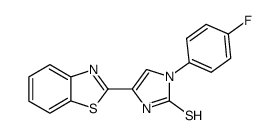 4-(benzo[d]thiazol-2-yl)-1-(4-fluorophenyl)-1H-imidazole-2-thiol Structure