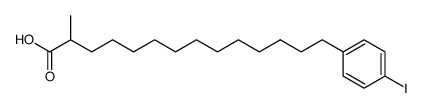 14-(p-iodophenyl)-2(RS)-methyltetradecanoic acid结构式