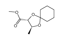 (2R,3S)-3-Methyl-1,4-dioxa-spiro[4.5]decane-2-carboxylic acid methyl ester Structure