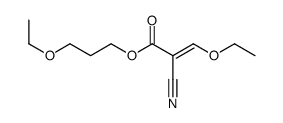 3-ethoxypropyl 2-cyano-3-ethoxyprop-2-enoate Structure