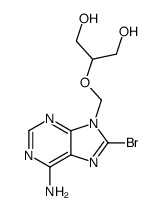2-[(6-amino-8-bromopurin-9-yl)methoxy]propane-1,3-diol结构式