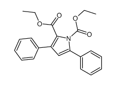 diethyl 3,5-diphenylpyrrole-1,2-dicarboxylate Structure