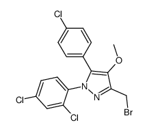 3-bromomethyl-5-(4-chlorophenyl)-1-(2,4-dichlorophenyl)-4-methoxy-1H-pyrazole结构式