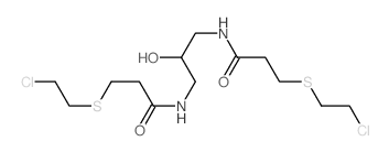 3-(2-chloroethylsulfanyl)-N-[3-[3-(2-chloroethylsulfanyl)propanoylamino]-2-hydroxy-propyl]propanamide结构式