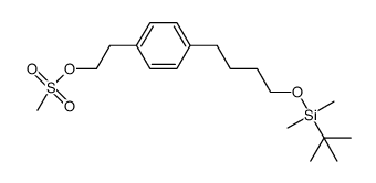 methanesulfonic acid 2-(4-(4-(tert-butyldimethylsilanyloxy)-butyl)-phenyl)-ethyl ester Structure