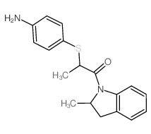 (4-{[1-Methyl-2-(2-methyl-2,3-dihydro-1H-indol-1-yl)-2-oxoethyl]thio}phenyl)amine Structure