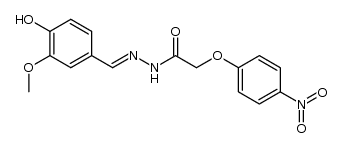 Vanillin-[(4-nitro-phenoxy)-acetyl-hydrazon] Structure