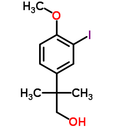2-(3-Iodo-4-methoxyphenyl)-2-methyl-1-propanol Structure