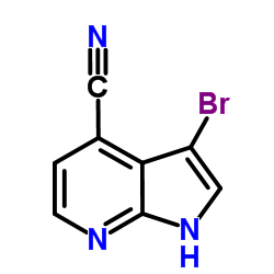 3-溴-1H-吡咯并[2,3-B]吡啶-4-甲腈结构式