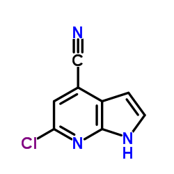 6-chloro-1H-pyrrolo[2,3-b]pyridine-4-carbonitrile Structure