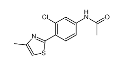 acetic acid-[3-chloro-4-(4-methyl-thiazol-2-yl)-anilide]结构式