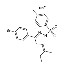 sodium salt of (Z)-(p-bromophenyl)-4-methyl-3-hexen-1-one N-tosylhydrazone结构式