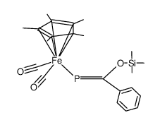 dicarbonyl(pentamethylcyclopentadienyl){(Z)-{phenyl(trimethylsilyloxy)methylene}phosphido}iron Structure