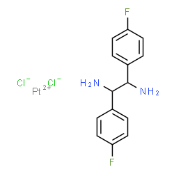(1,2-bis(4-fluorophenyl)ethylenediamine)dichloroplatinum(II) Structure