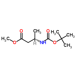 (S)-3-BOC-氨基丁酸甲酯结构式