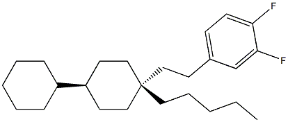 戊基双环己基乙撑-3,4-二氟苯结构式