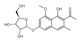 isotorachrysone-6-O-α-D-ribofuranoside结构式