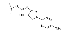 (S)-1-(5-氨基吡啶-2-基)吡咯烷-3-氨基甲酸叔丁酯结构式
