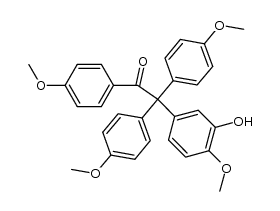 2-(m-hydroxy-p-methoxy-phenyl)-1,2,2-tris-(p-methoxyphenyl)ethanone Structure