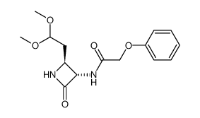 trans-3-phenoxyacetamido-(R*)-4-(2',2'-dimethoxyethyl)-2-azetidinone Structure