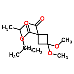 3,3-二甲氧基环丁烷-1,1-二甲酸二异丙酯结构式