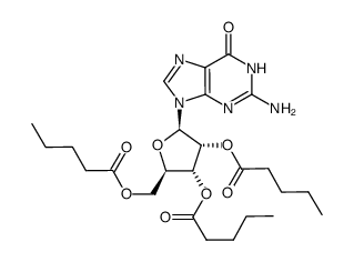 2',3',5'-tri-O-pentanoylguanosine Structure