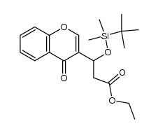ethyl 3-((tert-butyldimethylsilyl)oxy)-3-(4-oxo-4H-chromen-3-yl)propanoate结构式