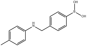 4-((对甲苯基氨基)甲基)苯基硼酸结构式