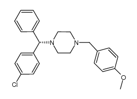 (-)-1-[(4-chloro-phenyl)-phenyl-methyl]-4-(4-methoxy-benzyl)piperazine Structure