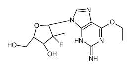 (2'R)-2'-Deoxy-6-O-ethyl-2'-fluoro-2'-methylguanosine Structure