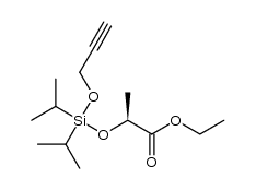 ethyl (2S)-2-{[diisopropyl(prop-2-yn-1-yloxy)silyl]oxy}propanoate结构式