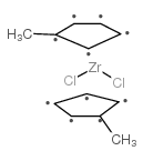 双(甲基环戊二烯)二氯化锆结构式