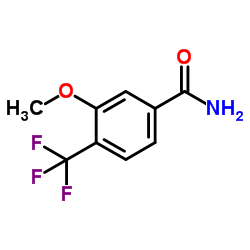 3-Methoxy-4-(trifluoromethyl)benzamide结构式