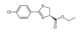 ethyl (R)-2-(4-chlorophenyl)-4,5-dihydrothiazole-4-carboxylate结构式