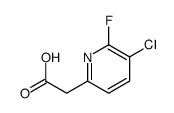 2-(5-chloro-6-fluoropyridin-2-yl)acetic acid Structure